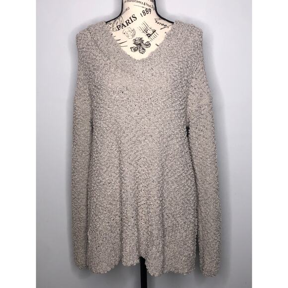 Zenana Premium (M) Cozy Comfy Textured Popcorn Knit Light Weight V-Neck Sweater - Picture 12 of 12
